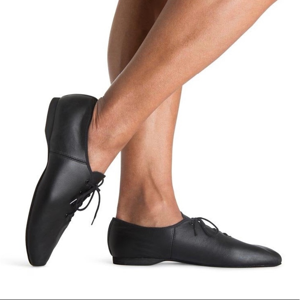 NEW SZ 3 New Kids Black Leather Soft Interpretive Ballet Dance Shoes B.U.M.